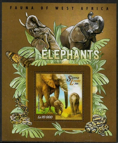 Sierra Leone #3270 Mint Never Hinged S/Sheet - Elephants Cover