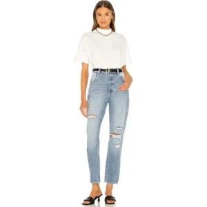 NWT Free People x Rollas Elle Super High Rise Relaxed Jeans Blue Sz 26 - Picture 1 of 14