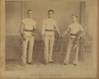 Young men champion fencers fencing team antique albumen sport photo Germany