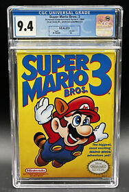 Super Mario Bros 3 Right Bros Nintendo NES Sealed New CGC 9.4 A Graded WATA VGA