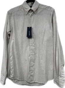 Camicia ETON beige slim fit cotone taglia small AR 147 - Foto 1 di 9