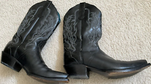 Nocona Cowboys Men s Shoes Size 9 Ostrich Leather Black Boots