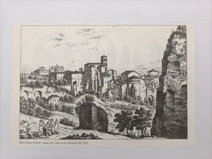 Clipping Illustrazione Roma B. Pinelli Veduta del Celio nel 1825 - Picture 1 of 1