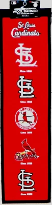 St Louis Cardinals Embroidered Wool Heritage Banner 8"x32" New Fanatics - Image 1 of 2
