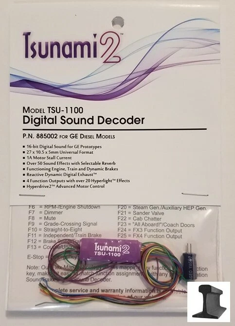 Soundtraxx ~ New 2025 ~ Tsunami 2 ~ TSU-1100 GE Diesel ~ Sound Decoder ~ 885002 - Image 1 of 1