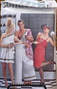 4199 Butterick SEWING Pattern CUT Misses Men Egyptian toga flapper costume 20s - Picture 1 of 2