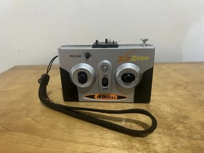 * AS IS NO POWER * Zip Zaps RC Car 49 MHz Silver Remote Control Radio Shack - Image 1 of 4