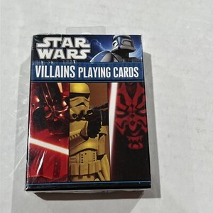 HTF 2011 Star Wars Villains - Playing Cards Deck Vader Maul Jabba -New /Sealed