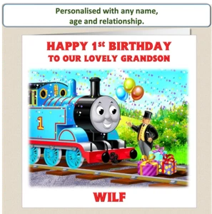 Personalised Thomas The Tank 2nd 3rd 4th Birthday Card Son Grandson Nephew TTT2 - Picture 1 of 11