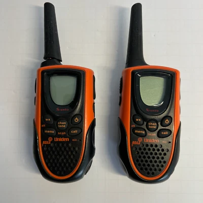 Uniden Scramble NOAA 2-Way Radio Walkie Talkie Set of 2 (Orange, Black) - USED - Image 1 of 4