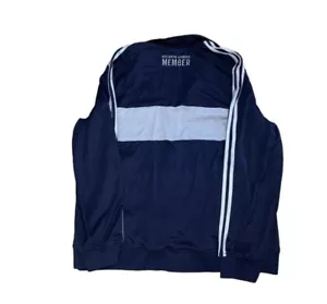Atlanta Hawks Jacke Herren XXL Blau Full Zip Adidas Member Taschen Gefüttert NBA - Bild 1 von 3