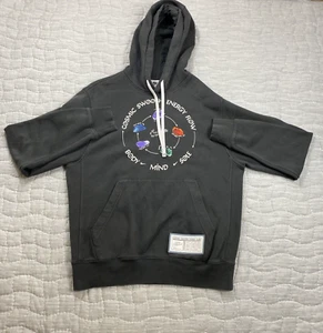 Nike Hoodie Herren Small Grau Grafik Pullover Cosmic Energy Flow Body Mind - Bild 1 von 11