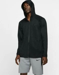 MENS NIKE THERMA FLEX SHOWTIME FULL ZIP HOODIE SIZE S (AT3263 010) BLACK - Picture 1 of 9