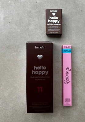 Benefit 'Hello Happy' Brightening Foundation 11  & Soft blur 9 & Concealer  New - Image 1 of 3