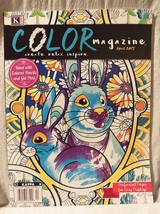 NEW- Kappa Color Magazine "Create, Relax, Inspire" Adult Coloring Book - 2017 - Picture 1 of 4