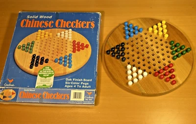 Solid Wood Chinese Checkers Premier Edition 1997 Vintage Board Game - Image 1 of 4