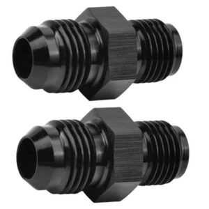 6AN Male to 1/2 x 20 Inverted Flare Thread Fit Adapter Connector Straight Pack 2 - Picture 1 of 7