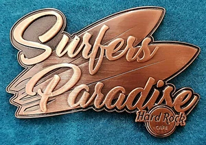 SURFERS PARADISE DESTINOS SERIE 2 TABLAS DE SURF HARD ROCK CAFÉ NEVERA IMÁN - Imagen 1 de 1