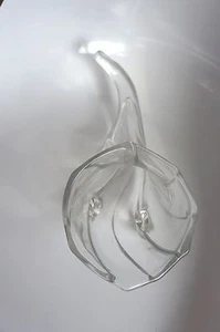 GLASS CORNUCOPIA SWIRL BOWL WITH 2 FEET - Picture 1 of 2