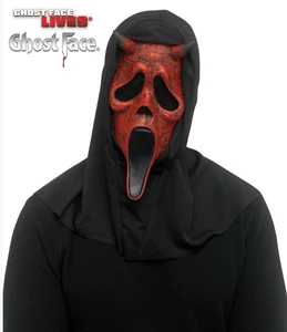 Ghost Face Aged Devil Face Fun World Official Halloween Fancy Dress Costume Mask - Picture 1 of 1