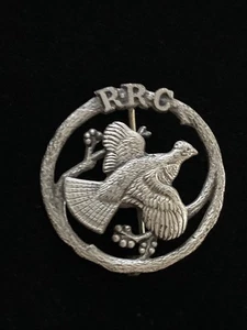 Spilla vintage RRC argento sterling spilla uccellini di preda - RAPTOR RESEARCH CENTER 1,25" - Foto 1 di 3