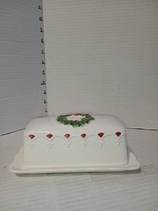 Weihnachtskranz Butterdose Mary Ann Baker - Bild 1 von 2