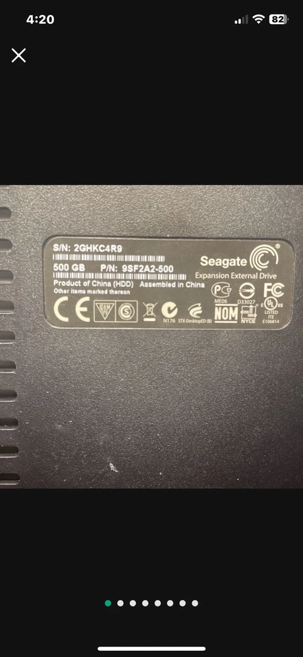 Seagate 9SF2A4-500 Expansion 1TB USB 2.0 External Hard Drive New - Image 1 of 4