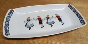 FIGGJO - Vintage Serviertablett - Hardanger Tänzer Norwegen Norweger Skandinavisch  - Bild 1 von 6