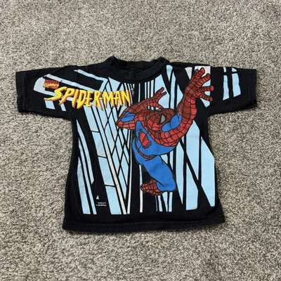 Vintage Spider Man T-Shirt Aop Kids Spidey Marvel Comics Short Sleeve - Image 1 of 4
