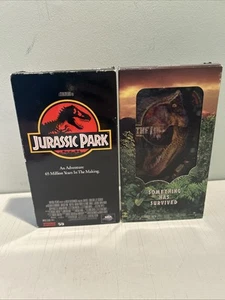 Jurrasic Park VHS Lot Of 2 Jurassic Park And Jurassic Park The Lost World Tested - Picture 1 of 11