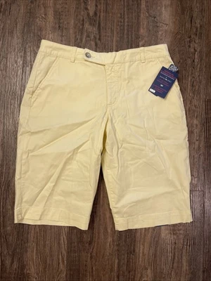 Bandolinoblu Ivette Bermuda Shorts 14 Yellow Zip Front Tummy Control Stretch NWT - Image 1 of 4