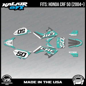 Graphics Kit for Honda CRF50 (2004-2012) or (2013+) Evolution - Teal - Picture 1 of 4