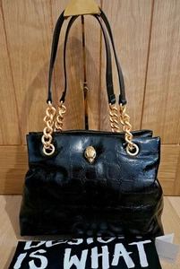 Kurt Geiger Black Croc Embossed Kensington Tote Bag Handbag Brand New LAST ONE - Picture 1 of 11