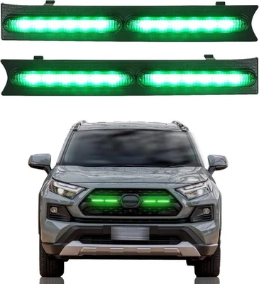 Luces de parrilla delantera LED RGB para accesorios Toyota RAV4 2019-2024 Foto 1 de 4
