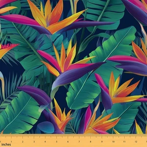 Tropical Leaf Polsterstoff Meterware, exotische Blumen Bananenblätter Reup... - Bild 1 von 6