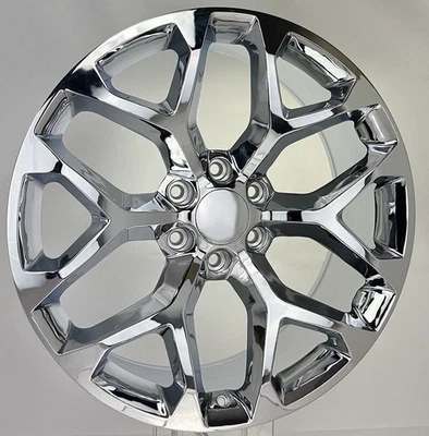 GMC 22" Chrome Snowflake Wheels Fits 2020 2021 2022 2023 2024 2025 Sierra Yukon - Image 1 of 4