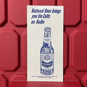 Baltimore Colts NFL Football Pocket Spielplan National Beer Sponsor Vintage 1969 - Bild 1 von 2