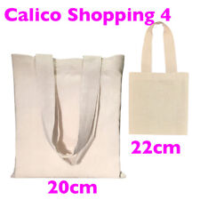 Calico Bags Small Calico Carry Bag Bulk Calico S4 130gsm  H22cm* W20cm Pkts1-200
