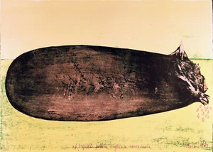 Mattia MORENI 1971 Ah! Diese arme Wassermelone .. original signierte Lithographie  - Bild 1 von 1