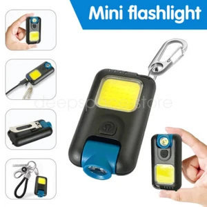 Mini Linterna LED Luz Llavero Tapa Faro Portátil USB Luz de Emergencia - Imagen 1 de 21