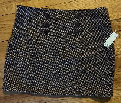 Antigua Falda Azul Marino Niñas Sarga Forrada Mezcla Lana Falda Talla 14Y NUEVA Y2K Ajustable Foto 1 de 4