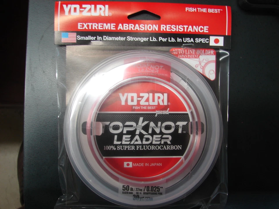 YO-ZURI TOPKNOT LEADER SUPER FLUOROCARBON 50 фунтов 30 ярдов R1233-DP исчезающий розовый - Изображение 1 из 1