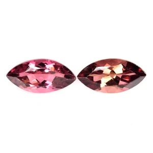 1.20 Ct & 8x4 mm _ NATURAL PINK TOURMALINE MARQUISE CUT 2Pc's LOOSE GEMSTONES - Imagen 1 de 11