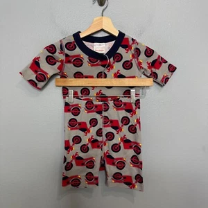 HANNA ANDERSSON motorcycle shorts pajama set size 8 Kids Youth Cotton - Picture 1 of 8