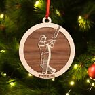 Custom Name Cricket Two Layered Wood Flat Ornament For Christmas Tree 2023 Gift