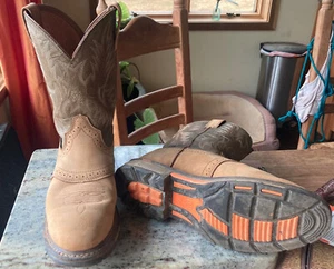 Ariat cowboy boots, men's workhog sz. 12B - Picture 1 of 5