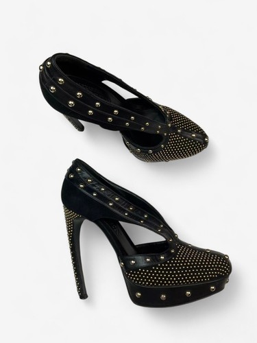 Bellissime scarpe scamosciate nere Alexander McQueen US 6 UK 4 EU 37 originali