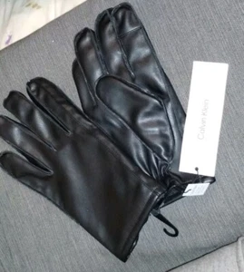 NWT Calvin Klein Black Gloves Size Large w/ Tech Fingers MSRP: $88 NEW with Tags - Picture 1 of 8