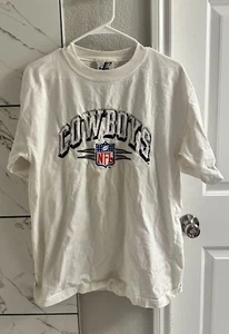 Vintage NFL Dallas Cowboys Medium White Jersey T-shirts - Picture 1 of 4