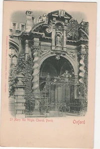 Embossed Postcard St. Mary the Virgin Church Porch Oxford - Picture 1 of 2